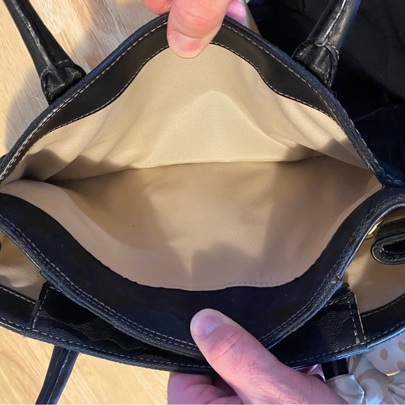 Coach Madeline Handbag Black and Gold - Picture 5 of 8